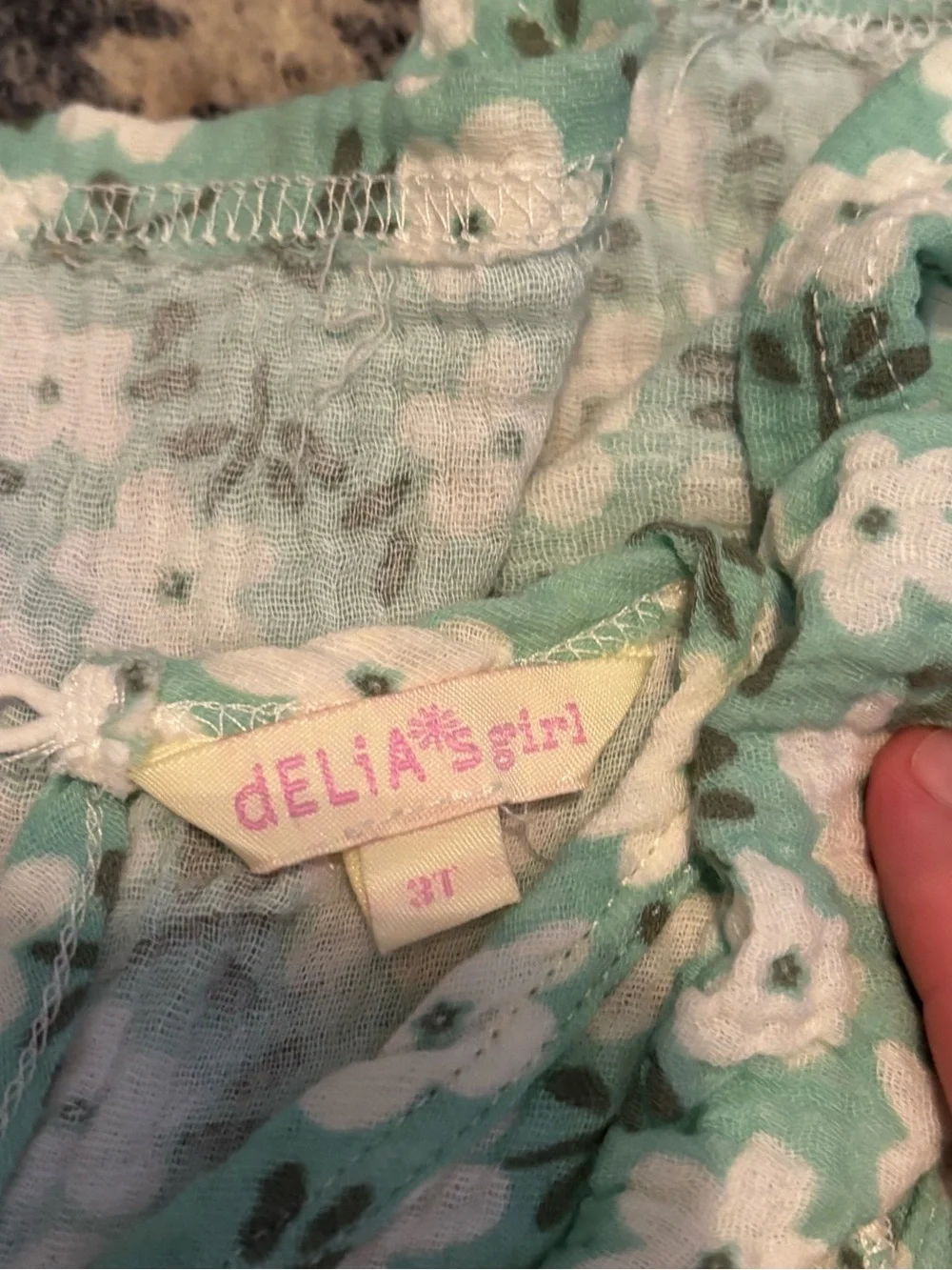 dELiA*s Mint Green Floral Button-Front Dress